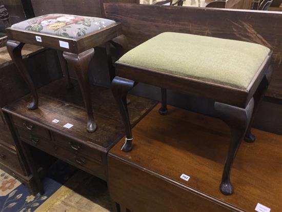 2 mahogany stools